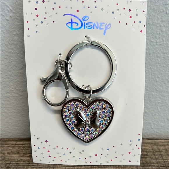 Disney | Minnie Mouse Ears ~ Heart Keychain/Bag Charm - Picture 1 of 4